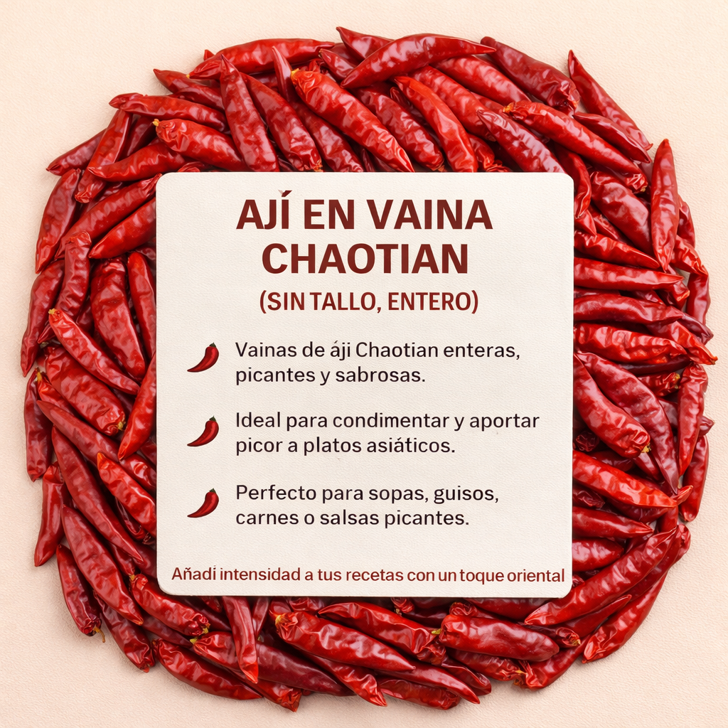 Ají en Vaina Chaotian (sin Tallo, entero)