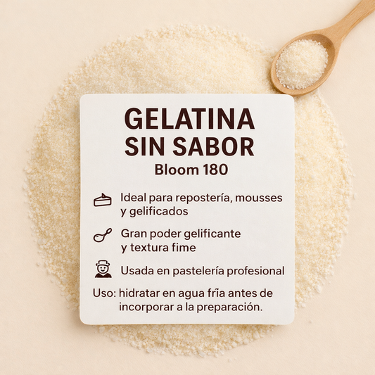 Gelatina sin sabor 180 bloom