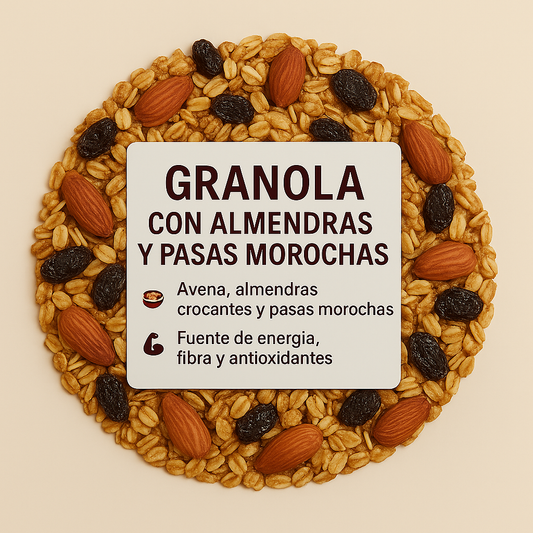 Granola con Almendras y Pasas Morochas