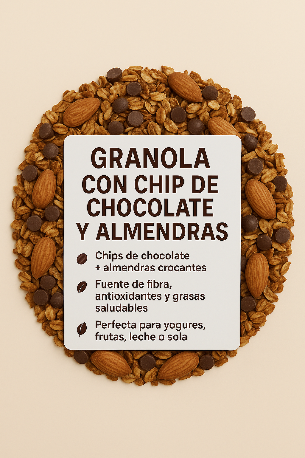 Granola con Chips de Chocolate y Almendras