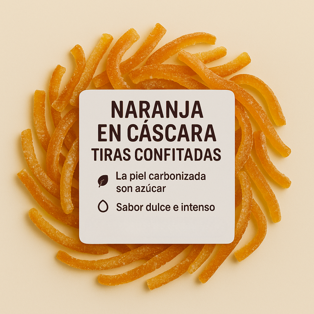 Naranja en Cáscara – Tiras Confitadas